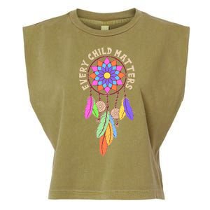 Every Child Matters Colorful Dream Catcher Garment-Dyed Women's Muscle Tee