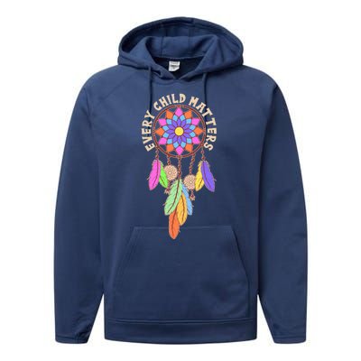 Every Child Matters Colorful Dream Catcher Performance Fleece Hoodie