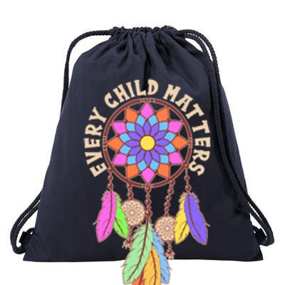 Every Child Matters Colorful Dream Catcher Drawstring Bag