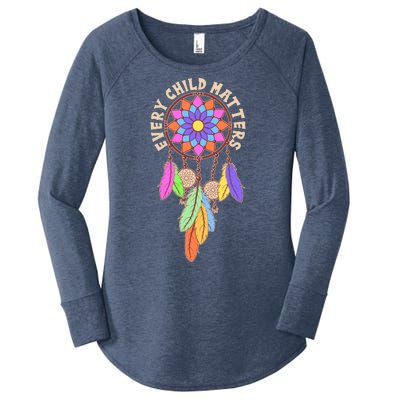 Every Child Matters Colorful Dream Catcher Women's Perfect Tri Tunic Long Sleeve Shirt