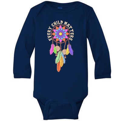 Every Child Matters Colorful Dream Catcher Baby Long Sleeve Bodysuit