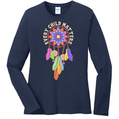 Every Child Matters Colorful Dream Catcher Ladies Long Sleeve Shirt