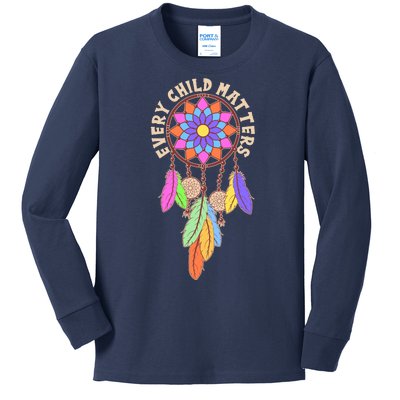 Every Child Matters Colorful Dream Catcher Kids Long Sleeve Shirt