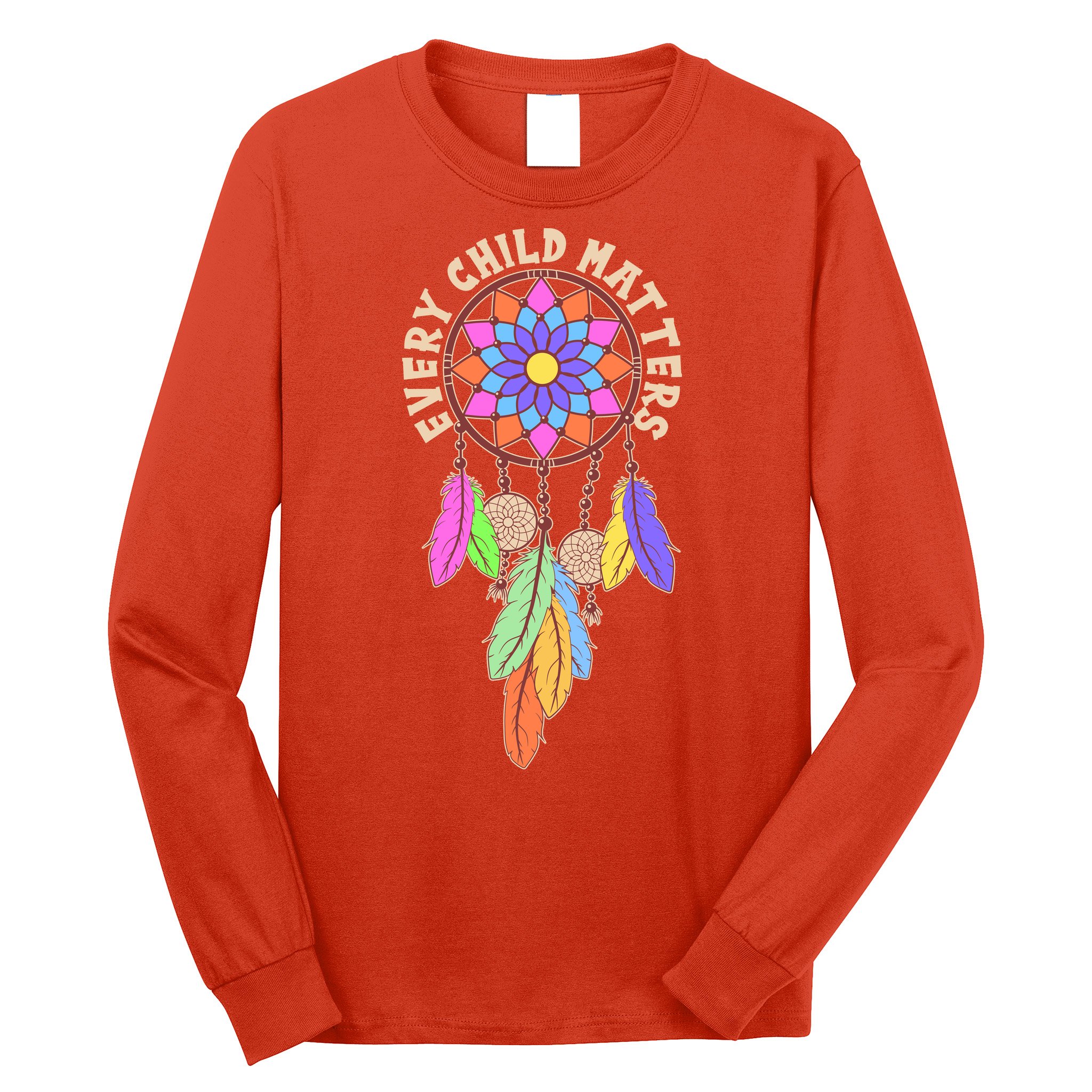 Every Child Matters Colorful Dream Catcher Long Sleeve Shirt