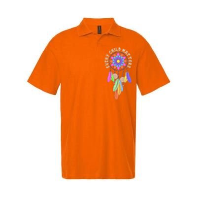 Every Child Matters Colorful Dream Catcher Softstyle Adult Sport Polo