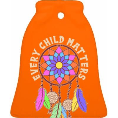 Every Child Matters Colorful Dream Catcher Ceramic Bell Ornament