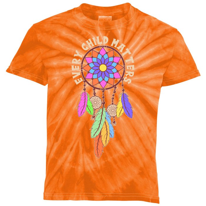 Every Child Matters Colorful Dream Catcher Kids Tie-Dye T-Shirt