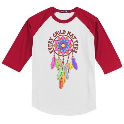 Every Child Matters Colorful Dream Catcher Kids Colorblock Raglan Jersey