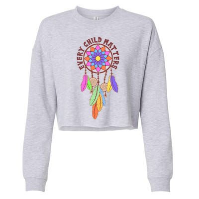 Every Child Matters Colorful Dream Catcher Cropped Pullover Crew