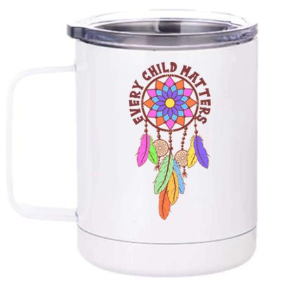 Every Child Matters Colorful Dream Catcher 12 oz Stainless Steel Tumbler Cup