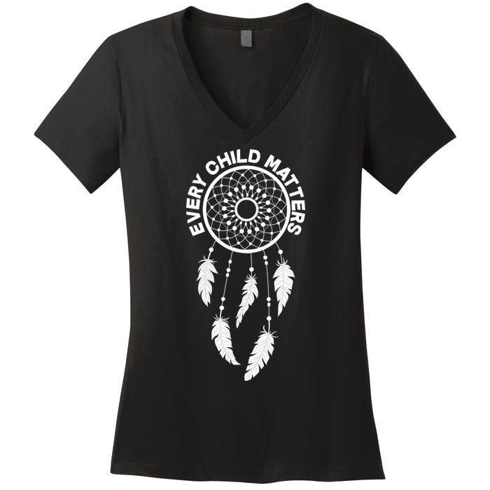 Every Child Matters Dream Catcher Women's V-Neck T-Shirt
