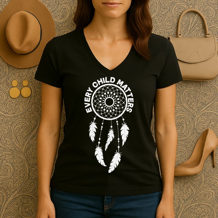 Every Child Matters Dream Catcher Women's V-Neck T-Shirt