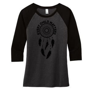 Every Child Matters Dream Catcher Women's Tri-Blend 3/4-Sleeve Raglan Shirt