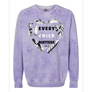 Every Child Matters Feather Heart Colorblast Crewneck Sweatshirt