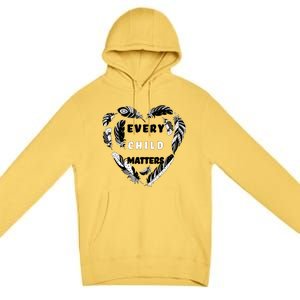 Every Child Matters Feather Heart Premium Pullover Hoodie