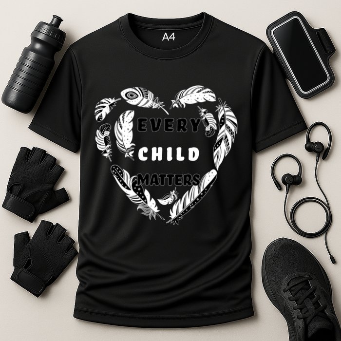 Every Child Matters Feather Heart Performance Shirt