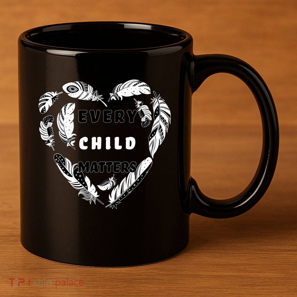 Every Child Matters Feather Heart 11oz C Handle Ceramic Mug