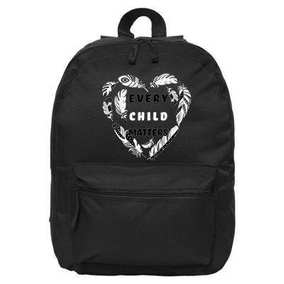 Every Child Matters Feather Heart 16 in Basic Backpack