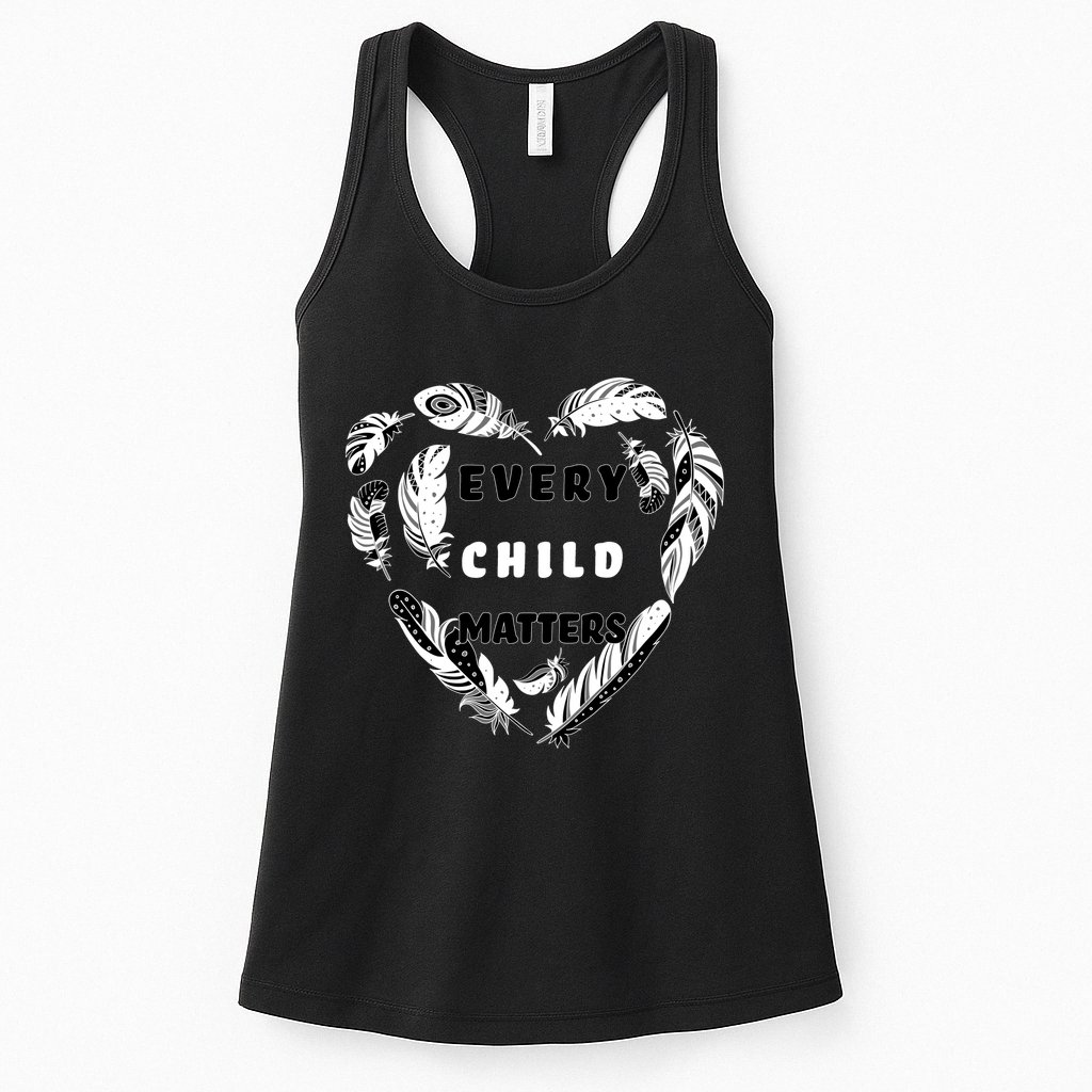 Every Child Matters Feather Heart Womens Tank Top