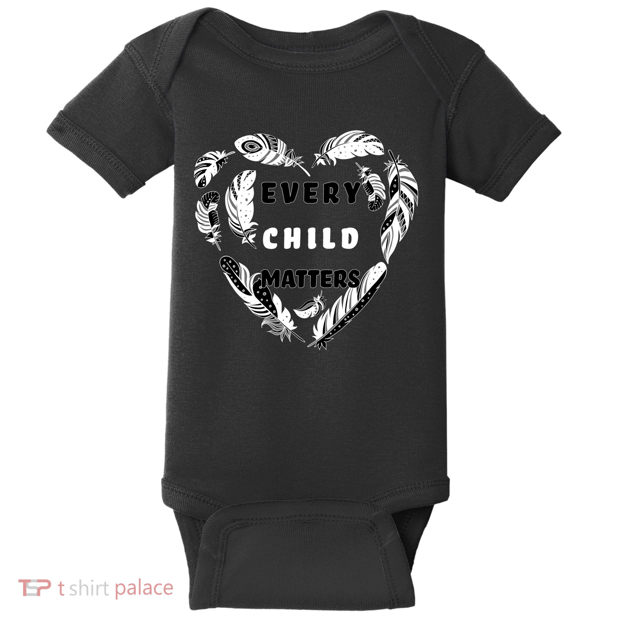 Every Child Matters Feather Heart Baby Bodysuit