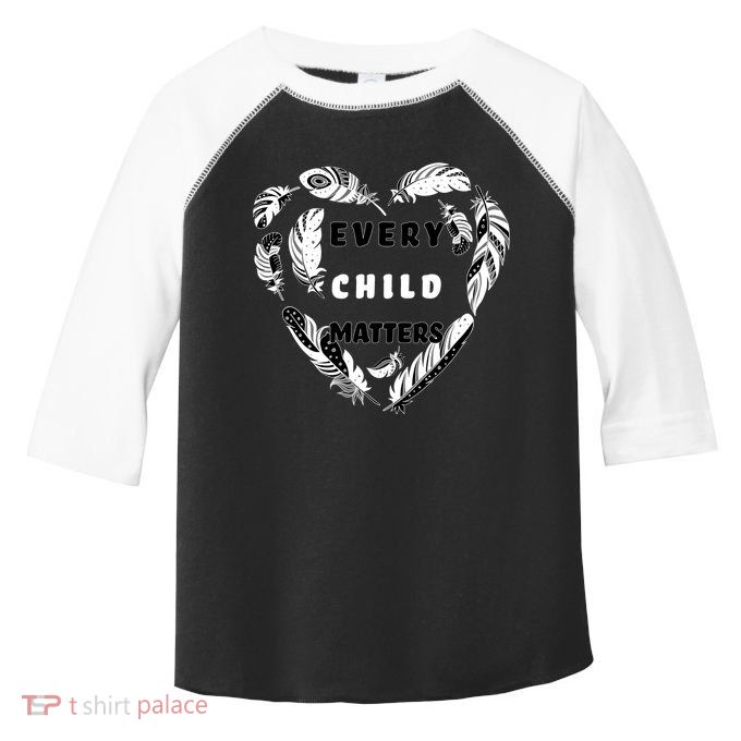 Every Child Matters Feather Heart Toddler Fine Jersey T-Shirt