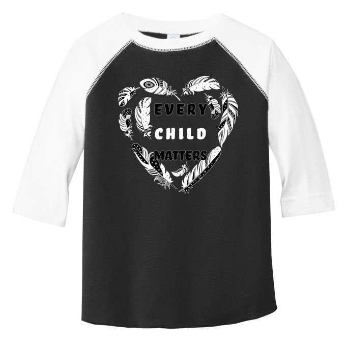 Every Child Matters Feather Heart Toddler Fine Jersey T-Shirt