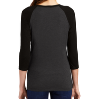 Every Child Matters Feather Heart Women's Tri-Blend 3/4-Sleeve Raglan Shirt