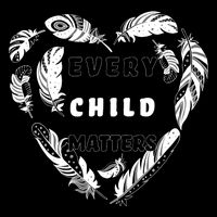 Every Child Matters Feather Heart Women's V-Neck T-Shirt