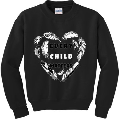 Every Child Matters Feather Heart Kids Sweatshirt