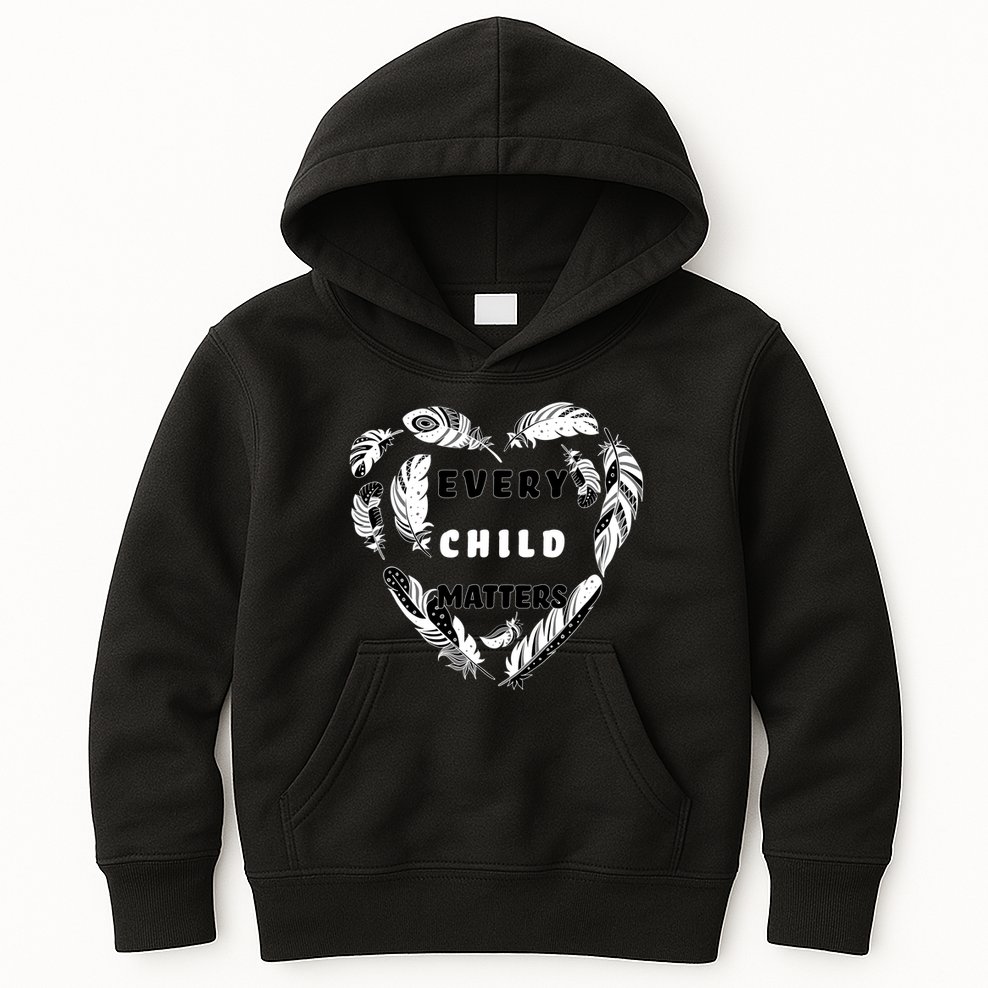 Every Child Matters Feather Heart Kids Hoodie
