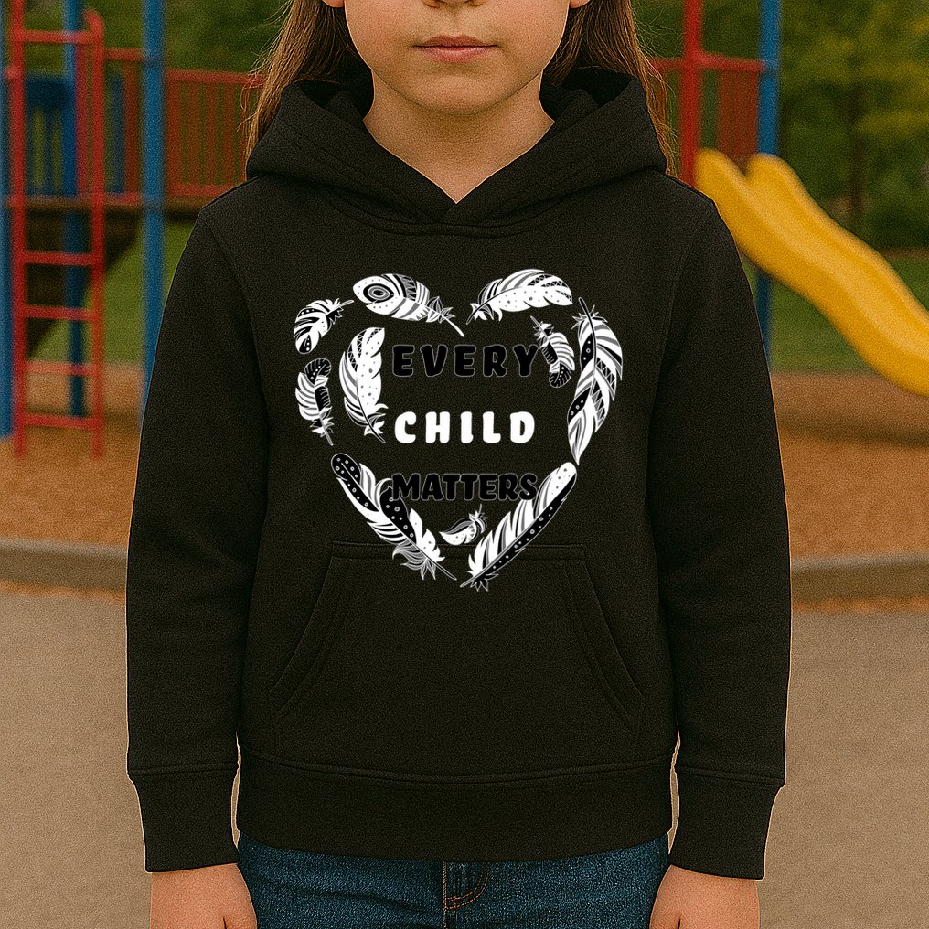 Every Child Matters Feather Heart Kids Hoodie