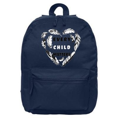 Every Child Matters Feather Heart 16 in Basic Backpack