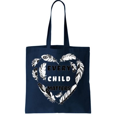 Every Child Matters Feather Heart Tote Bag