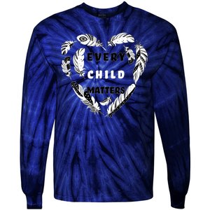 Every Child Matters Feather Heart Tie-Dye Long Sleeve Shirt