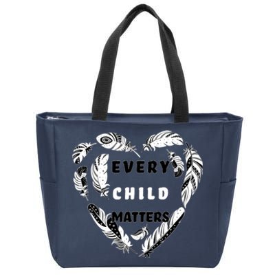 Every Child Matters Feather Heart Zip Tote Bag