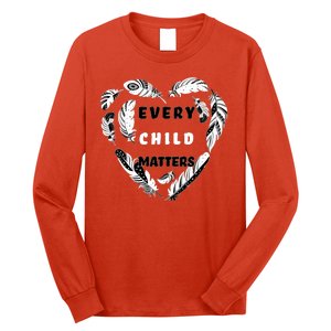 Every Child Matters Feather Heart Long Sleeve Shirt