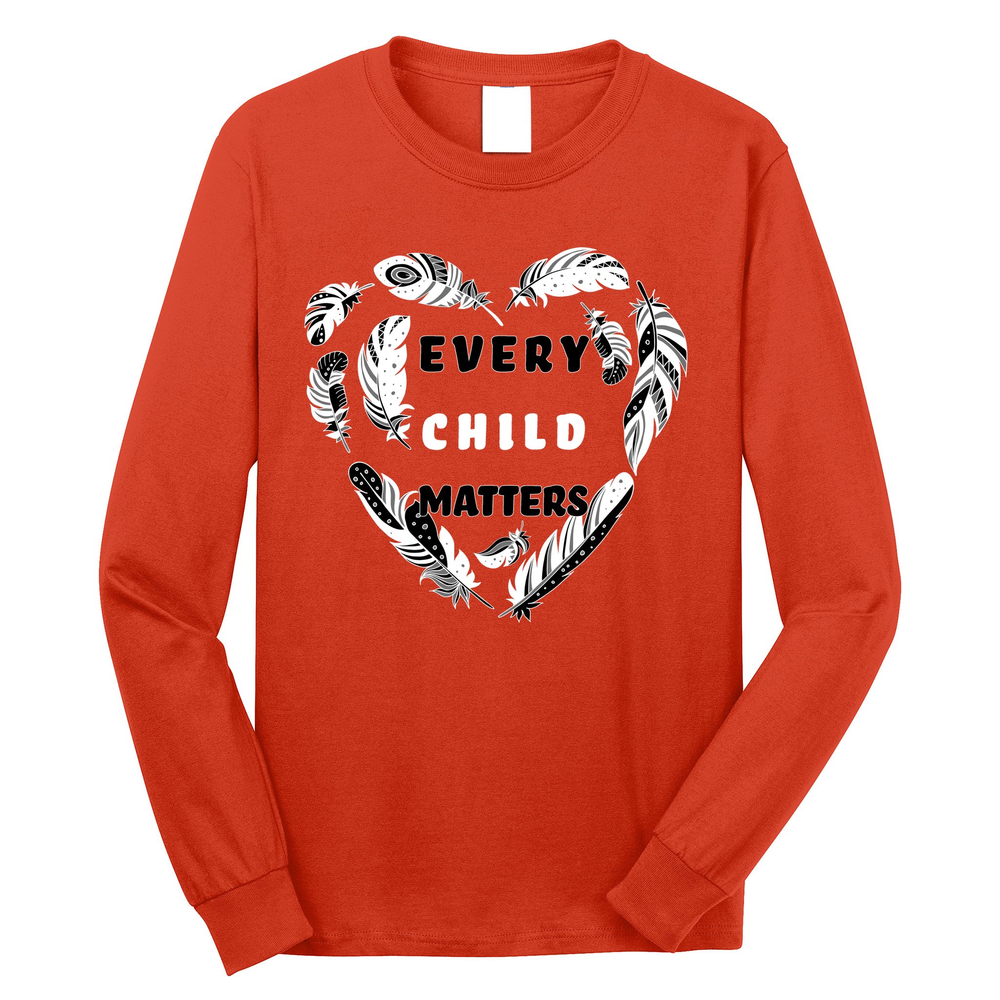 Every Child Matters Feather Heart Long Sleeve Shirt