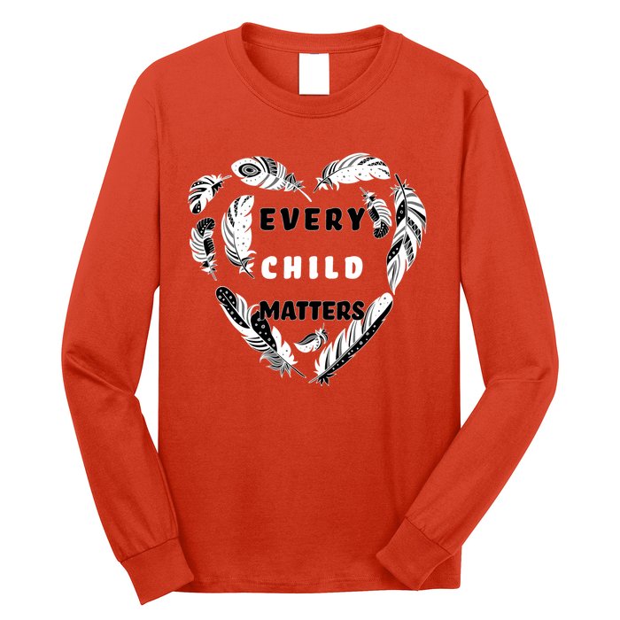 Every Child Matters Feather Heart Long Sleeve Shirt