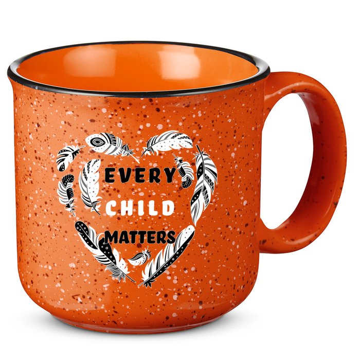 Every Child Matters Feather Heart 15oz Campfire Ceramic Mug