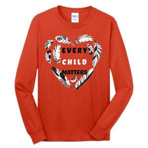 Every Child Matters Feather Heart Tall Long Sleeve T-Shirt