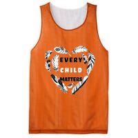 Every Child Matters Feather Heart Mesh Reversible Basketball Jersey Tank