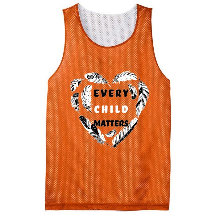 Every Child Matters Feather Heart Mesh Reversible Basketball Jersey Tank