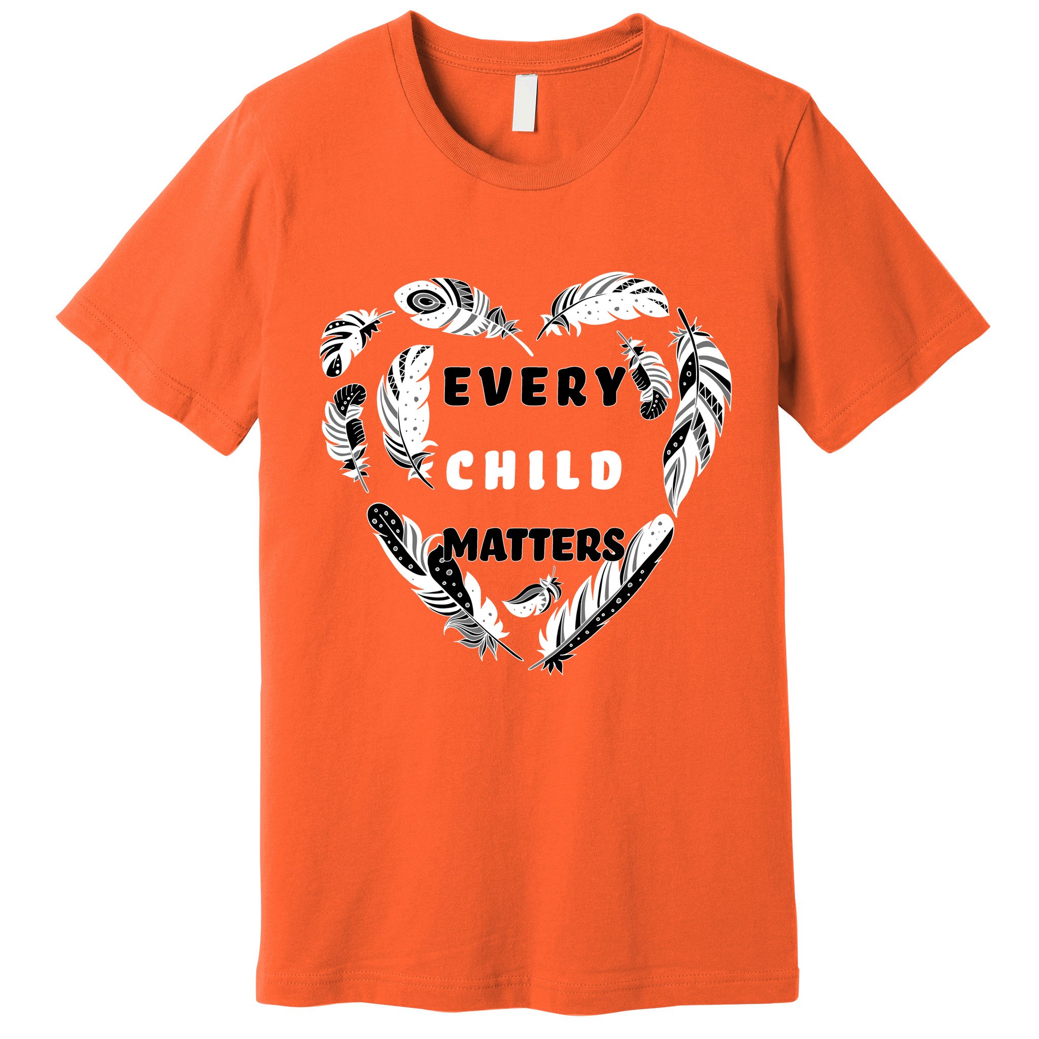 Every Child Matters Feather Heart Premium T-Shirt