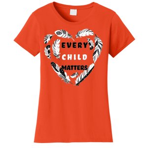 Every Child Matters Feather Heart Women's T-Shirt