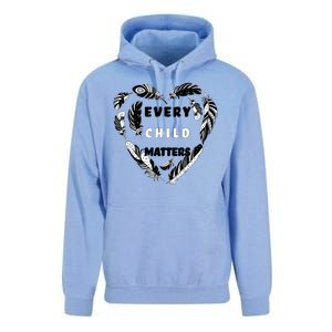 Every Child Matters Feather Heart Unisex Surf Hoodie