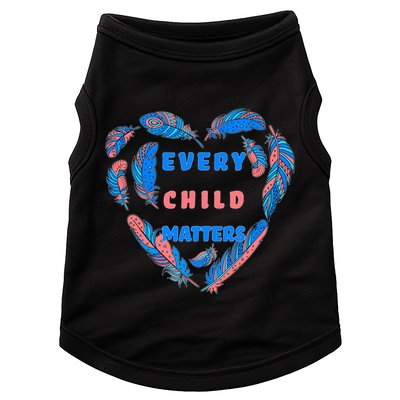 Every Child Matters Feather Heart Colorful Doggie Tank