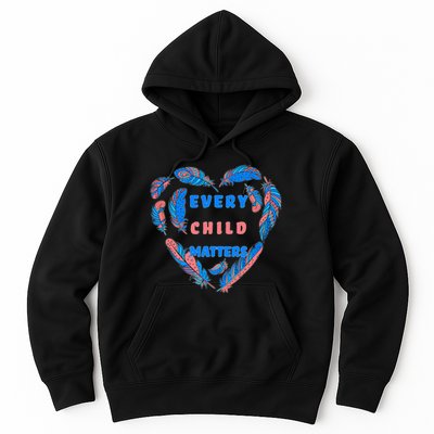 Every Child Matters Feather Heart Colorful Hoodie