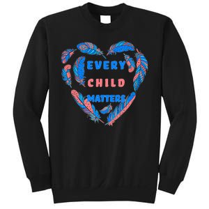 Every Child Matters Feather Heart Colorful Sweatshirt