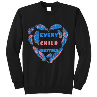 Every Child Matters Feather Heart Colorful Sweatshirt