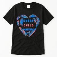 Every Child Matters Feather Heart Colorful Tall T-Shirt